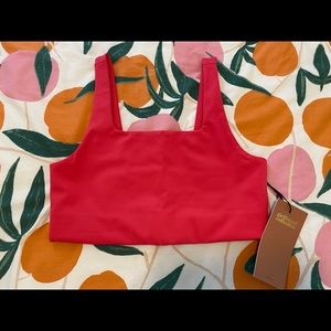NWT Girlfriend Collective Small Geranium Tommy Bra